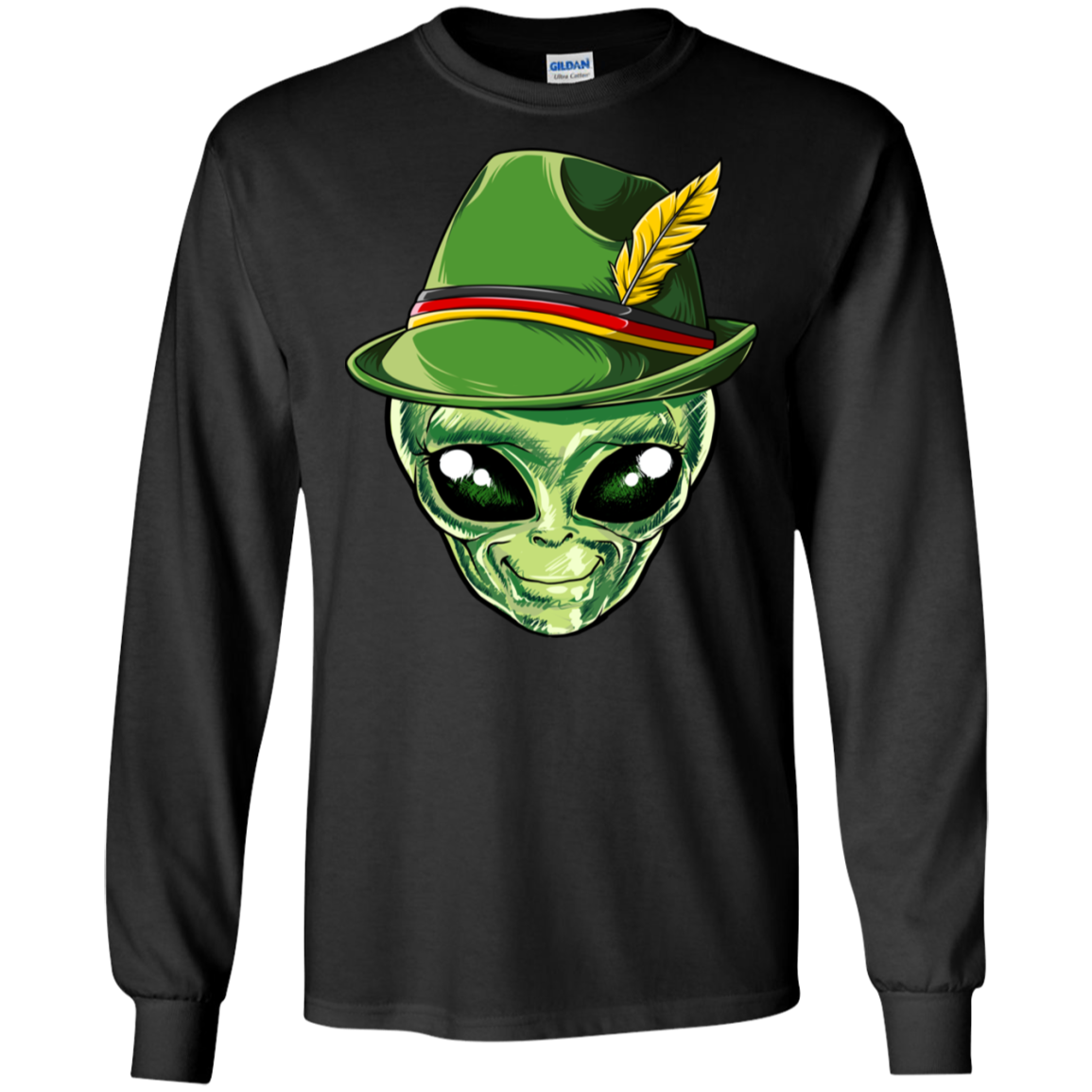 Alien Oktoberfest T shirt Men Lederhosen Alpine Ufo Lover
