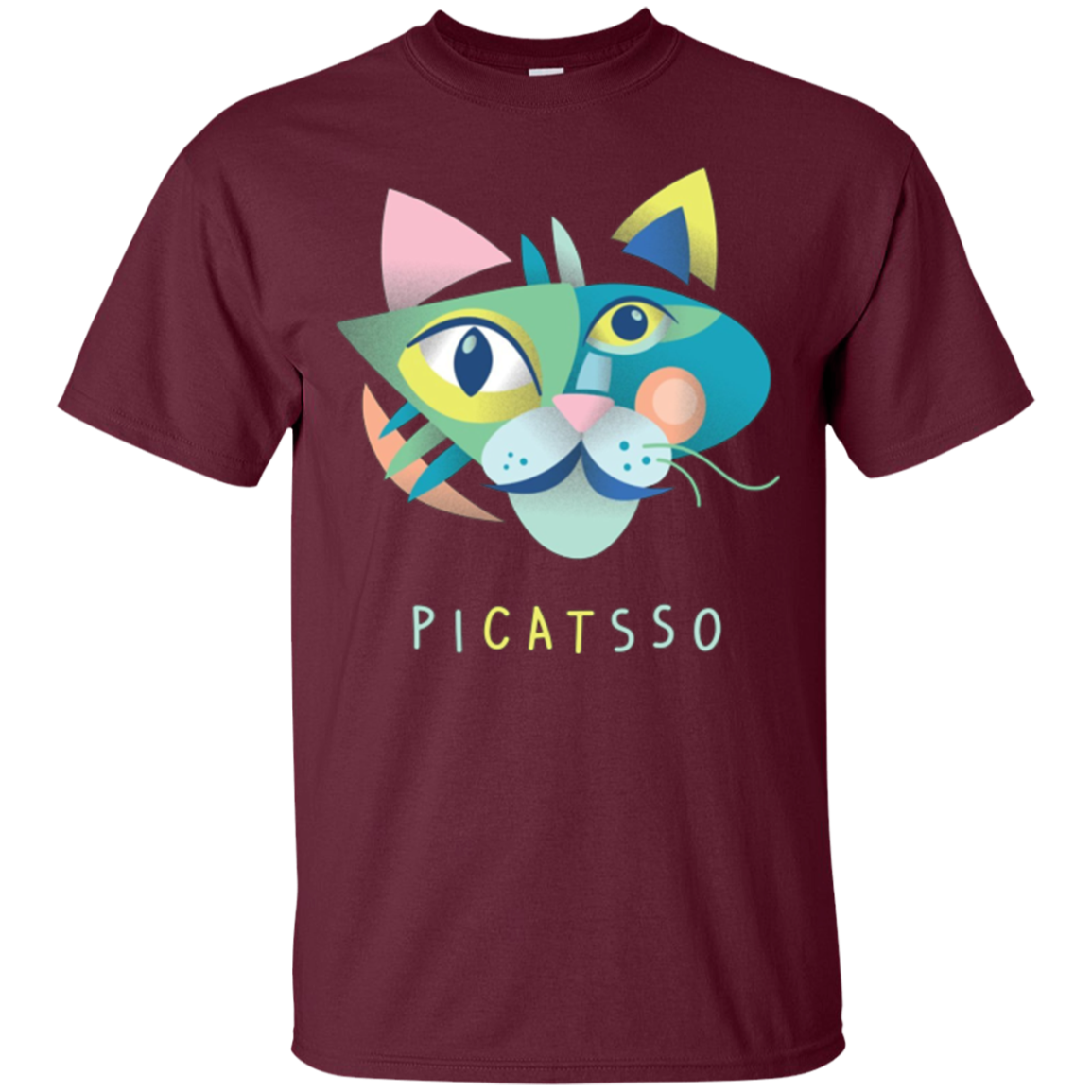 Artist & Art Teacher Shirt: Picatsso, Funny Abstract Cat Art