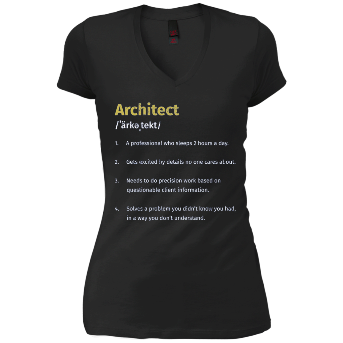 Architect Definition Architecture Distressed Long T-Shirt