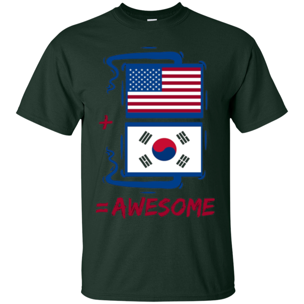 American +South Korea = Awesome Korean Flag Shirt