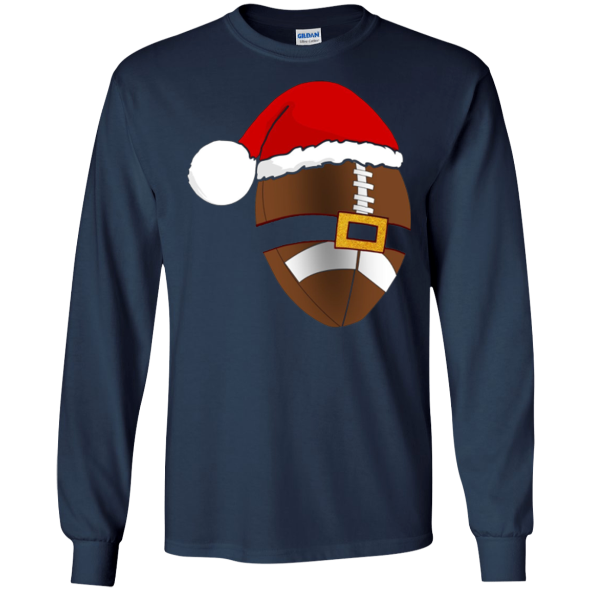 Santa Football Christmas Sports T-Shirt