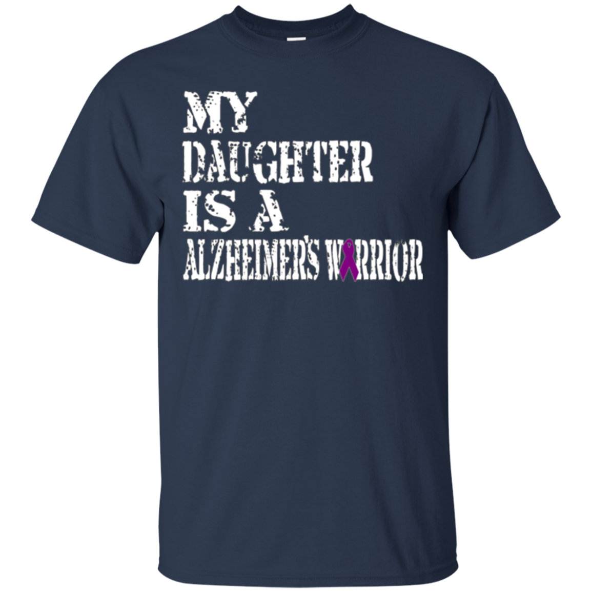 Alzheimer's Awareness Shirt For Daughters Purple Ribbon Tee