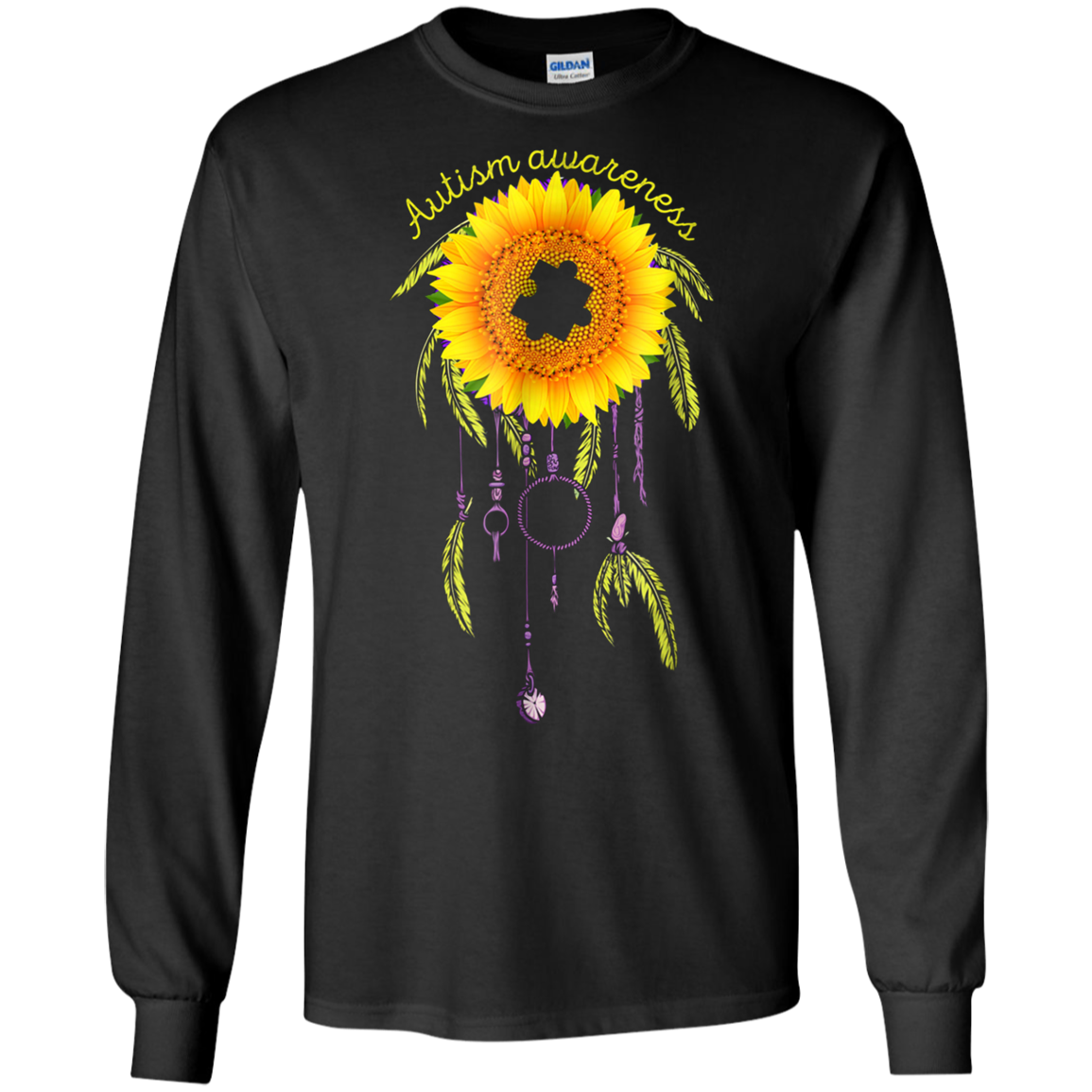 Autism Awareness Sunflower Dream Catcher T Shirt