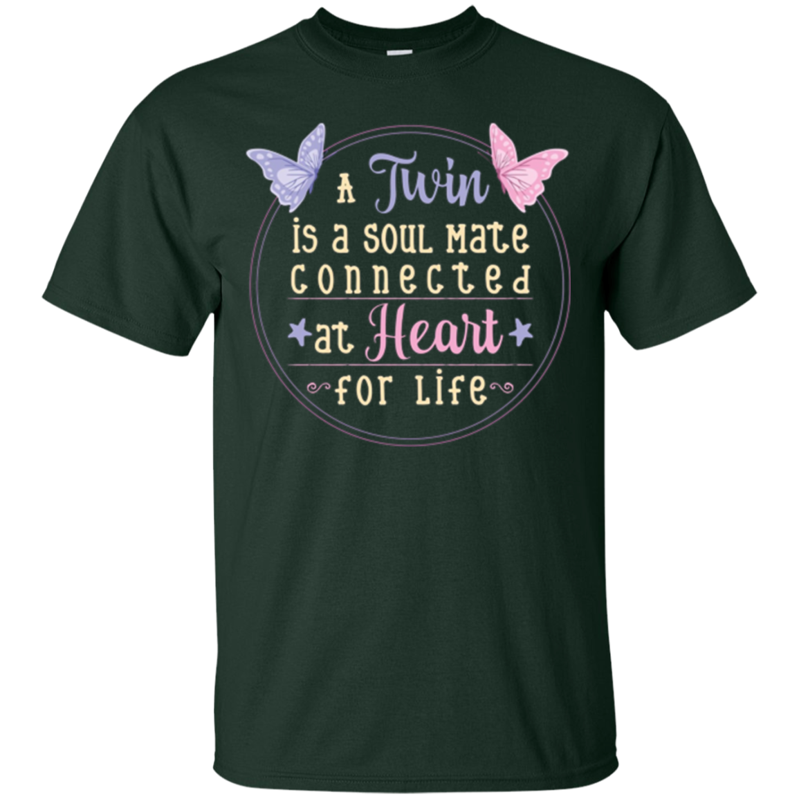 Un jumeau est une âme sœur connectée au cœur pour la vie T-Shirt