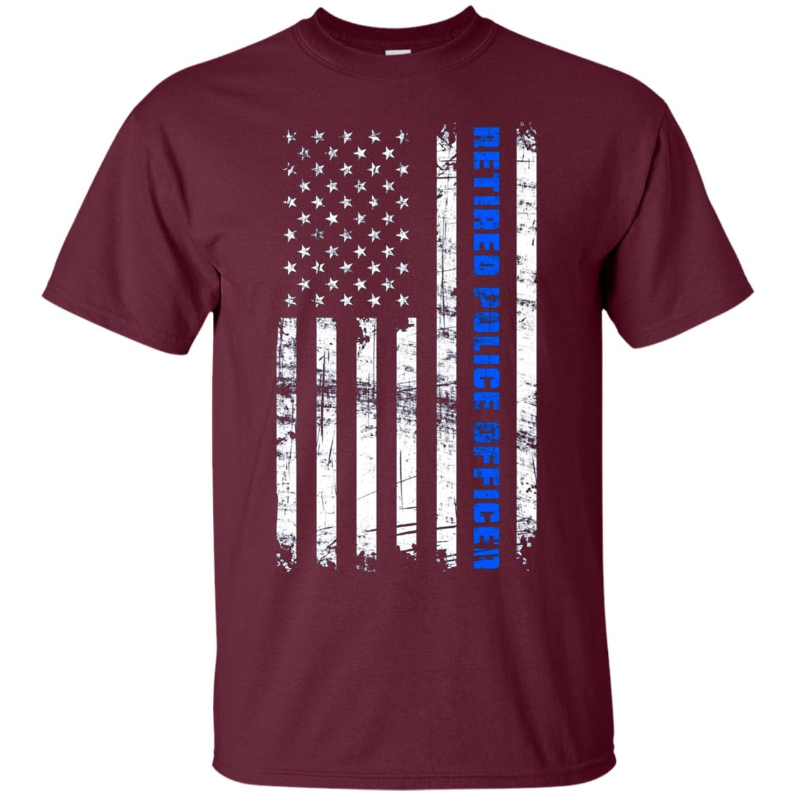 American Flag Retired Police Officer Shirt