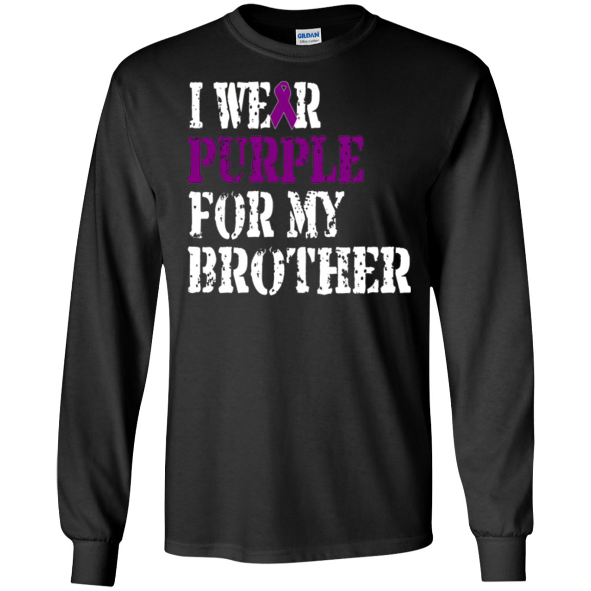 Alzheimer's Awareness T-shirt I Wear Purple For My Brother