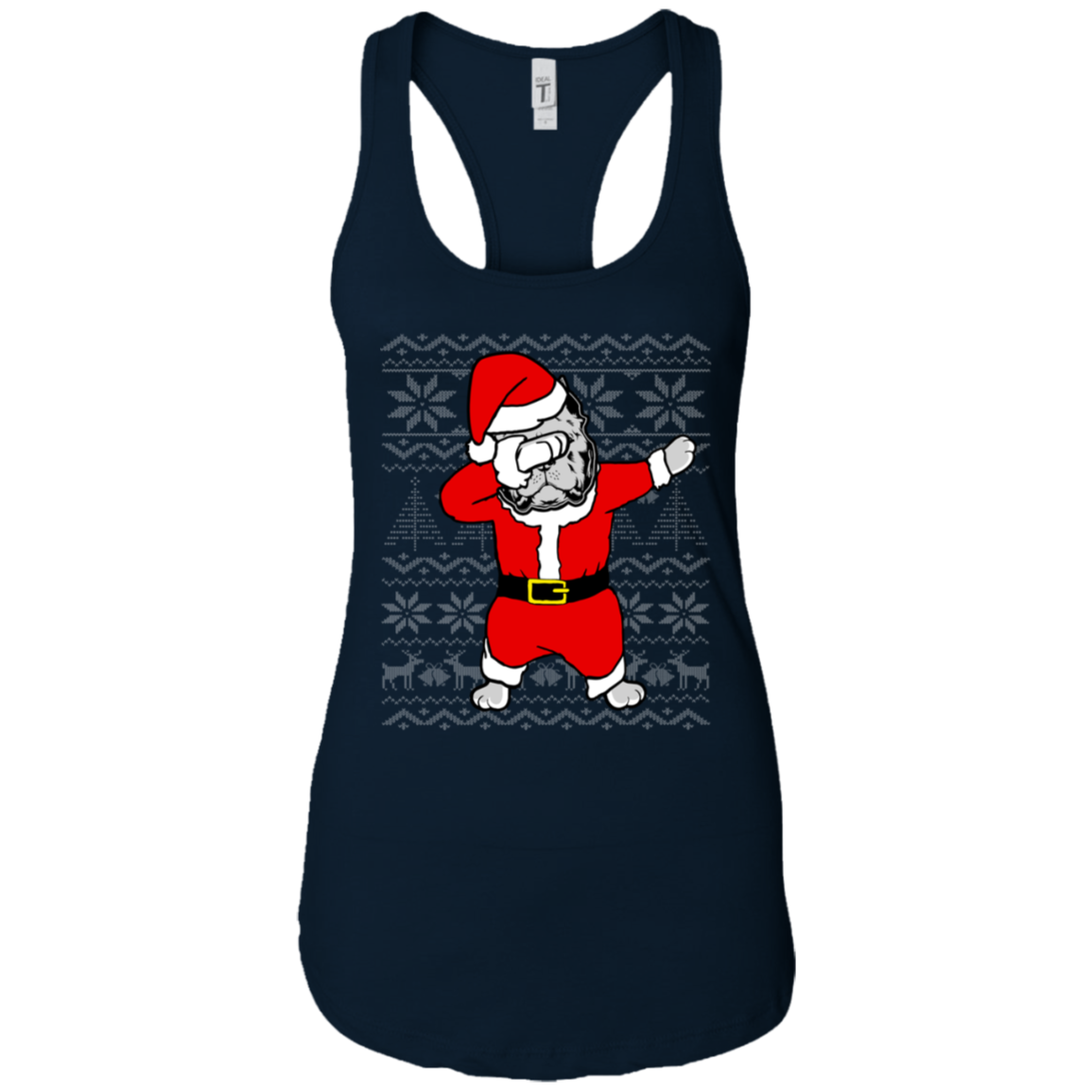 American Bully Dabbing Santa Claus Xmas