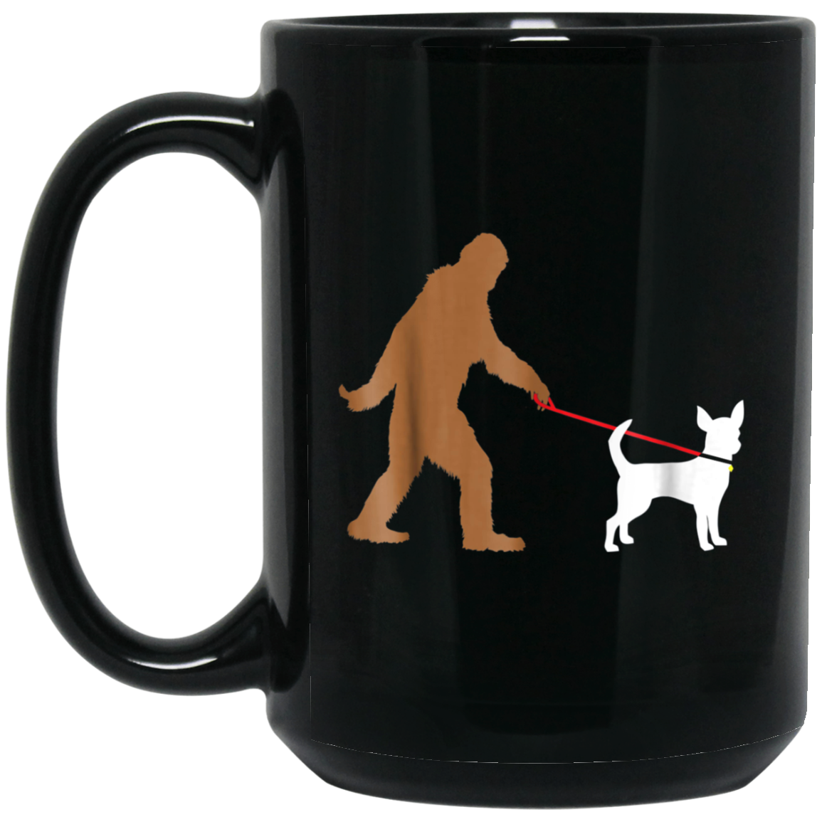 Bigfoot Walking Chihuahua Dog T-Shirt