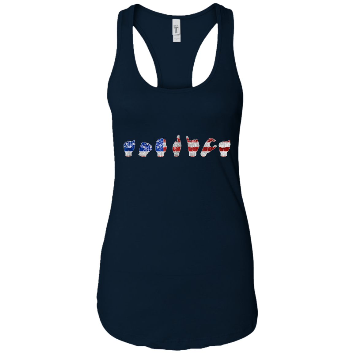 American Flag Patriotic Sign Language ASL Shirt