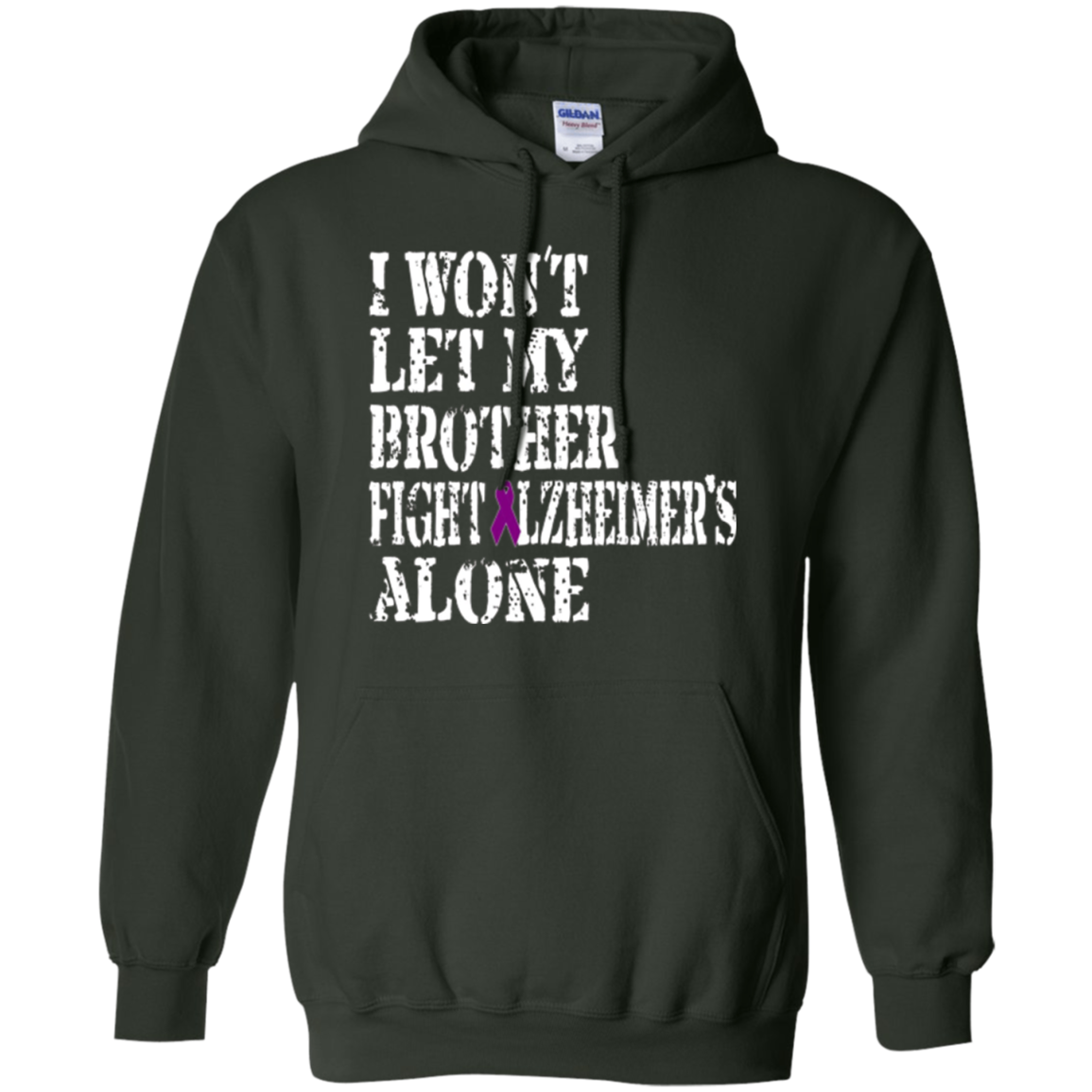 Alzheimer's Awareness T Shirt For Brothers Purple Ribbon Tee