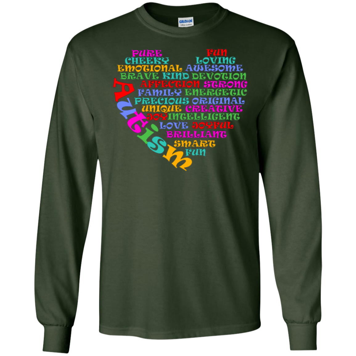 Autism Heart Shape Shirt - Womens Mens Kids