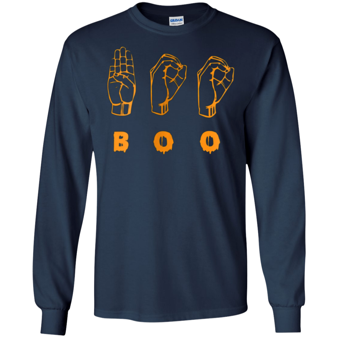 American Sign Language ASL BOO Halloween T-shirt
