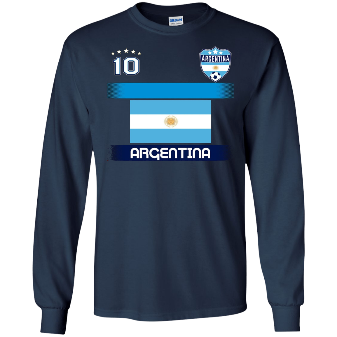 ARGENTINA Football Soccer T-Shirt with national flag