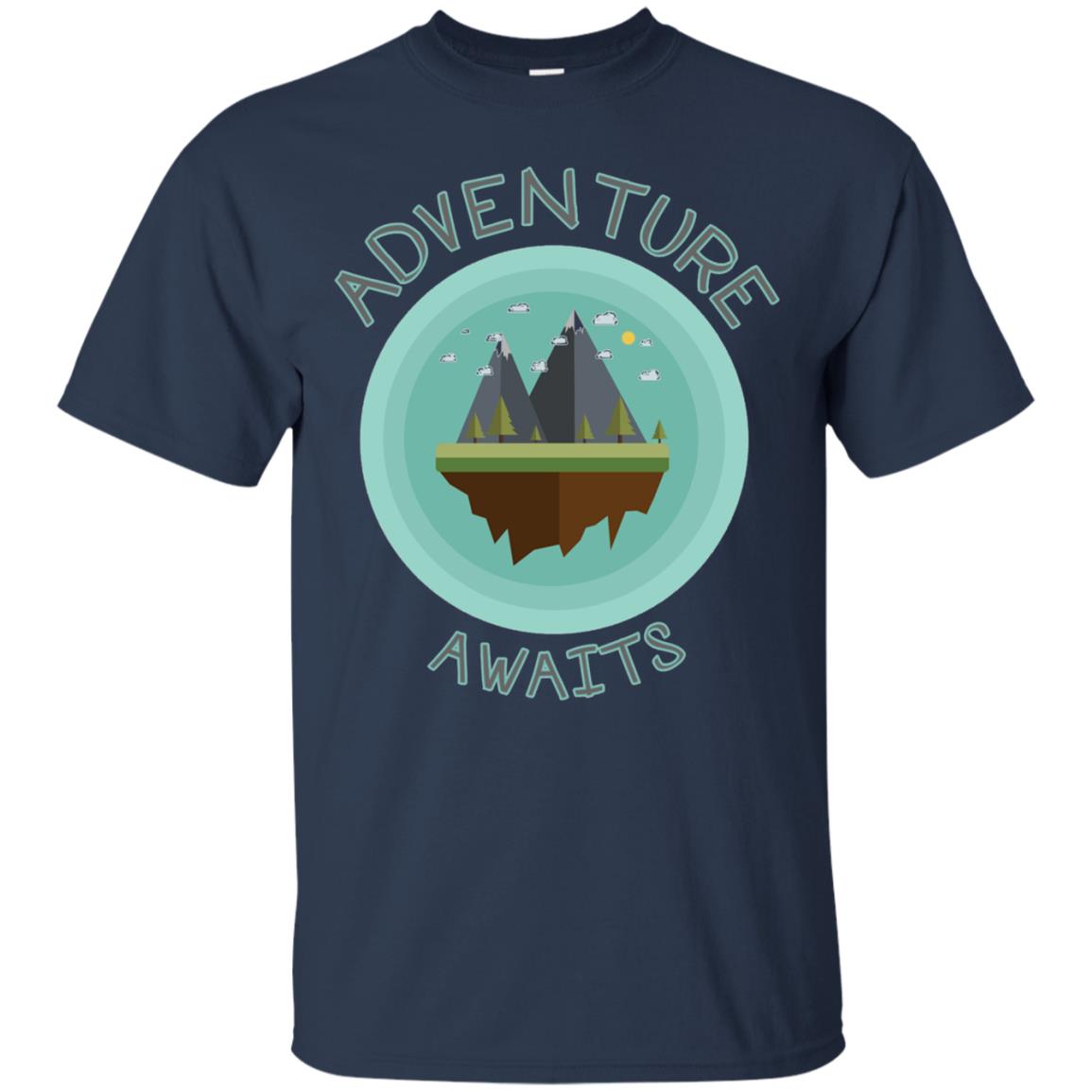 Adventure Awaits Shirt Hiking Travel Mountain Tee Camping