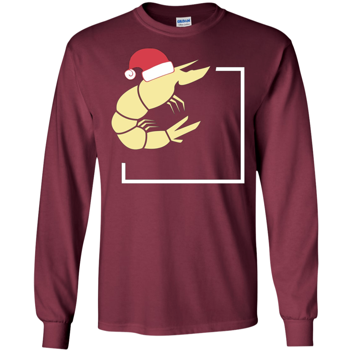 Christmas Shrimp T-Shirt - Shrimp With Santa Hat Tee