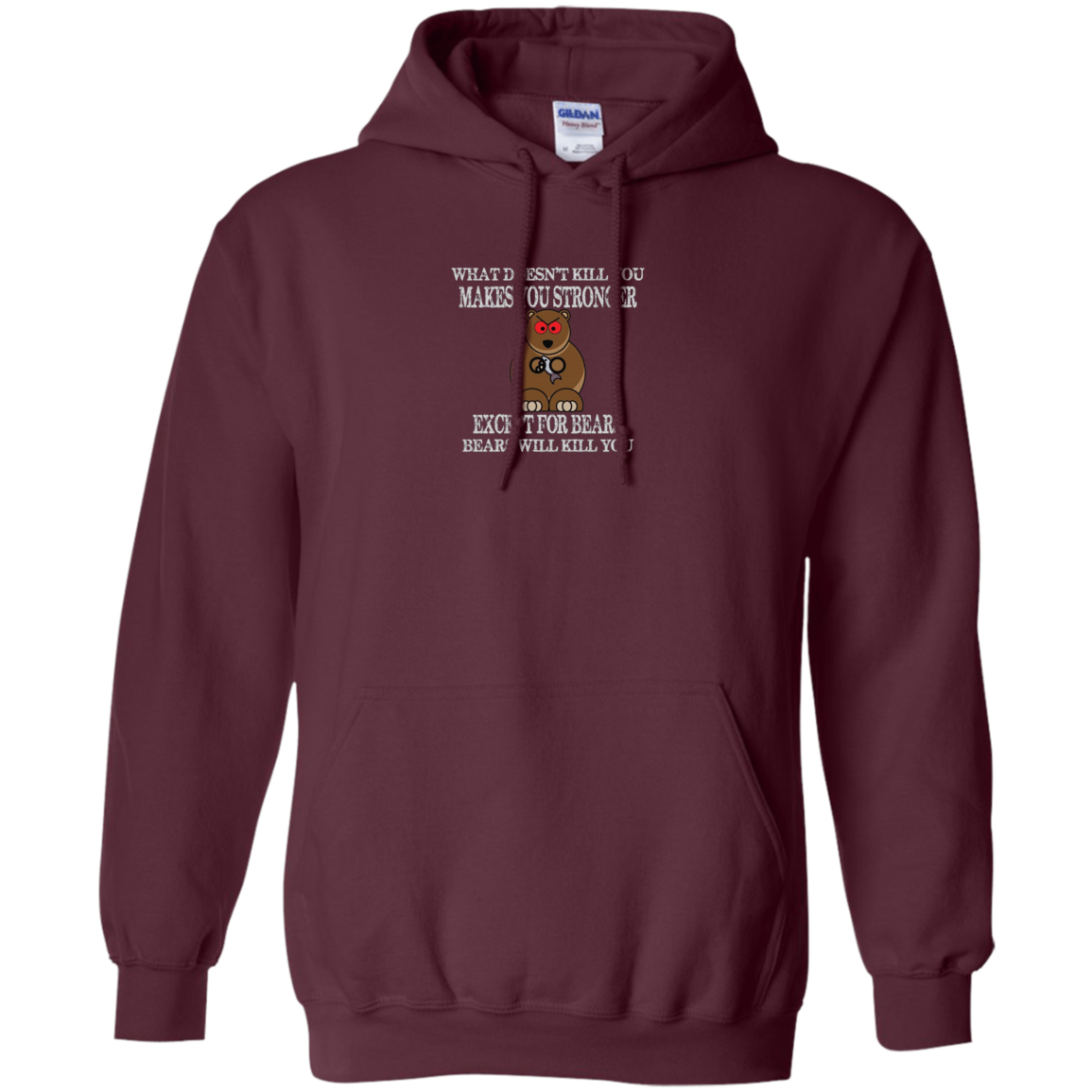 "BEARS WILL KILL YOU" Funny Brown Grizzly Bear T-shirt
