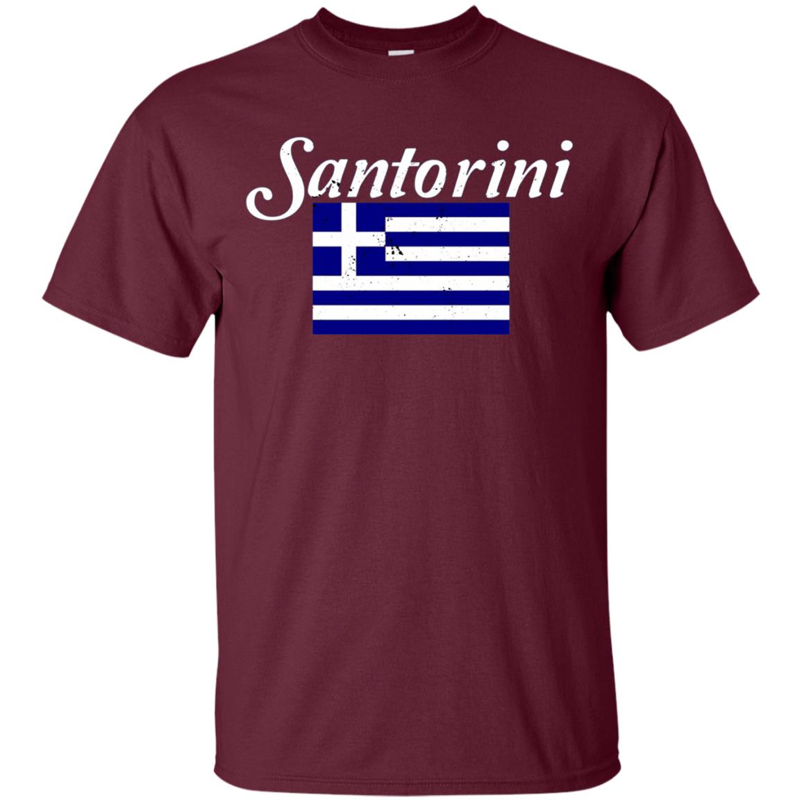 SANTORINI T Shirt Cool Greek Flag Island On The Aegean Sea