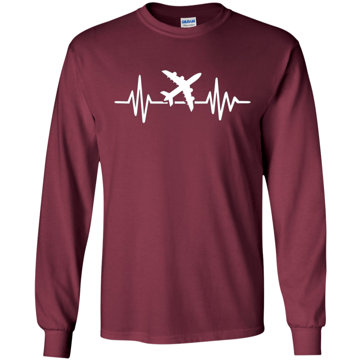Airplane Shirt Funny Airplane Pilot Heartbeat Flying Tees