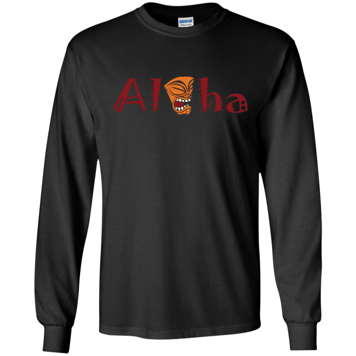 Aloha - Tiki Long Sleeve T-Shirt For Hawaii Lovers. Novelty