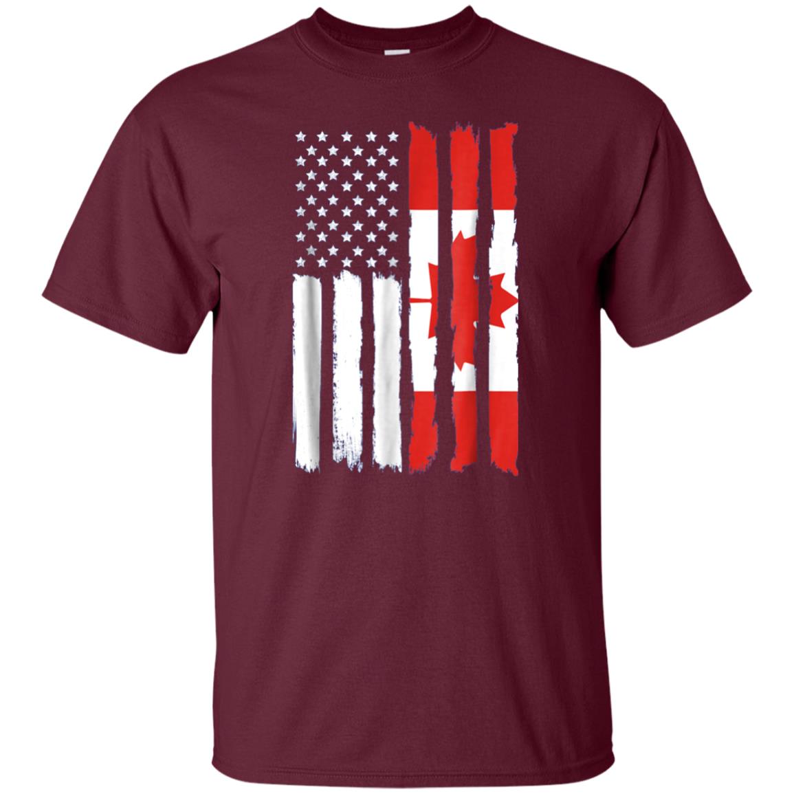 American Canadian Patriotic Flag T-shirt
