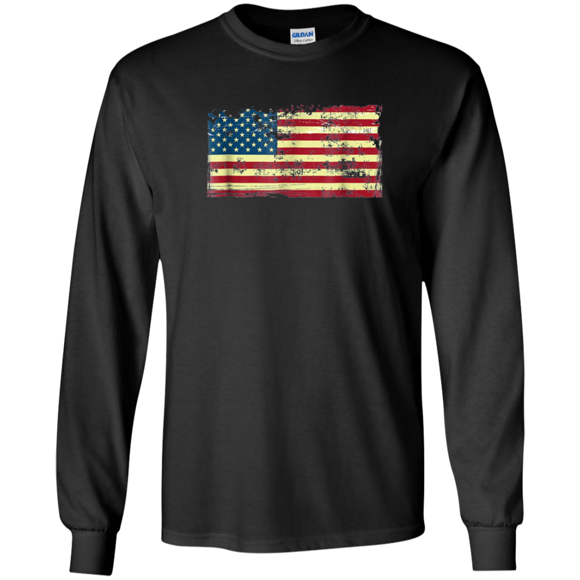 American Vintage Tattered Flag patriotic tee shirt