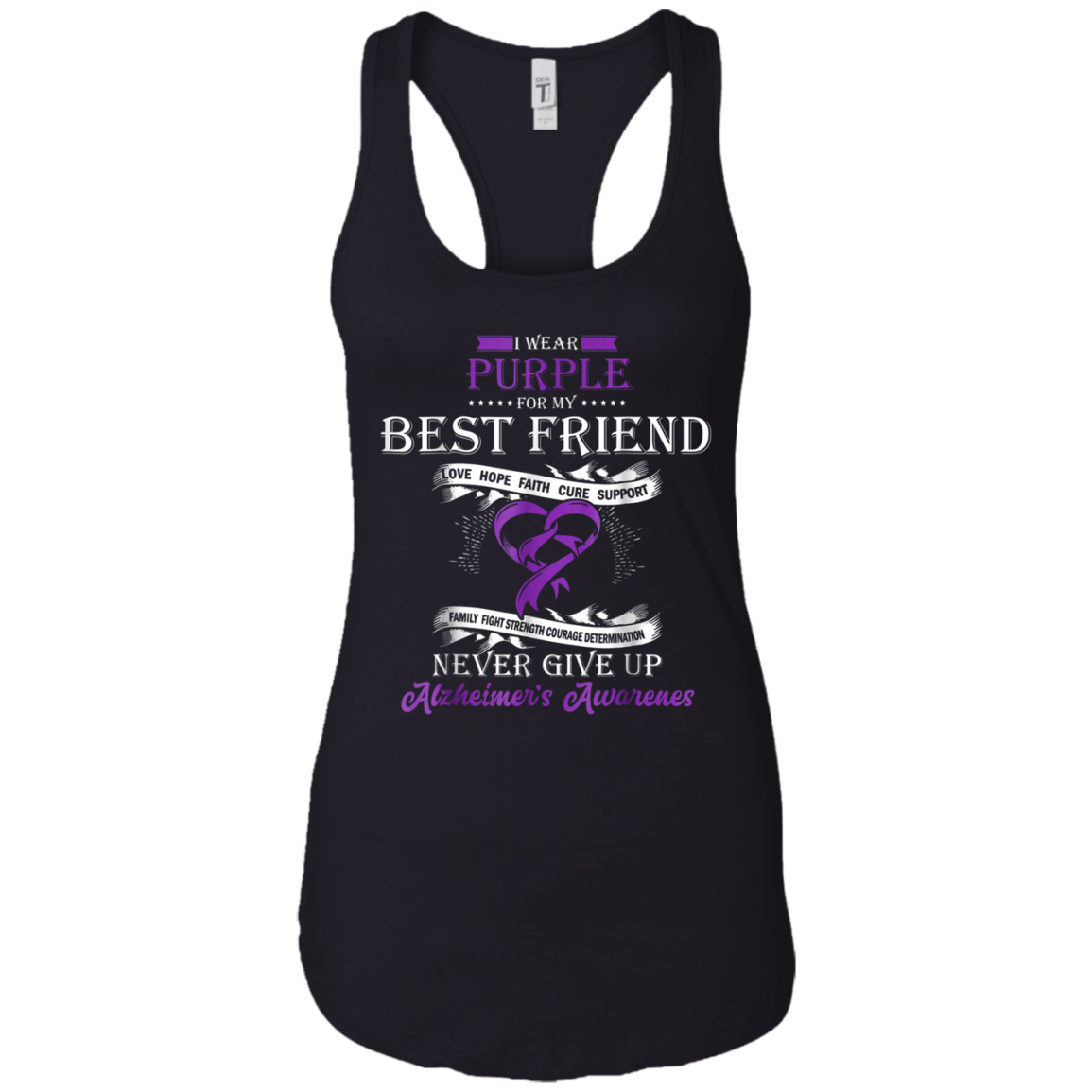 Alzheimer's Awareness Shirt I Wear Purple For My Best Friend