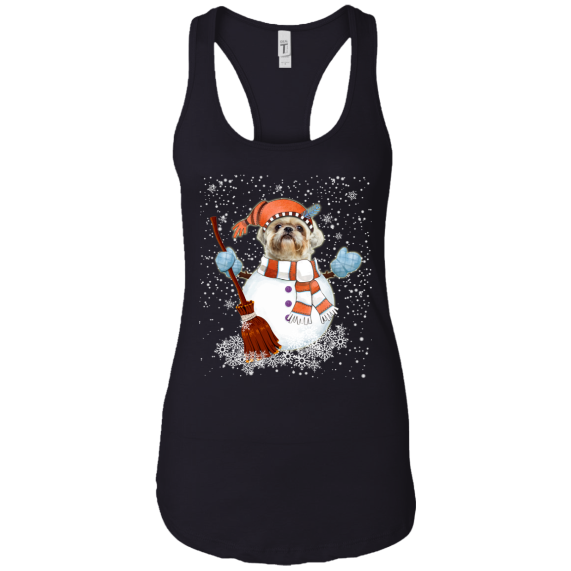 Christmas Snowman Shih Tzu Funny T-shirt