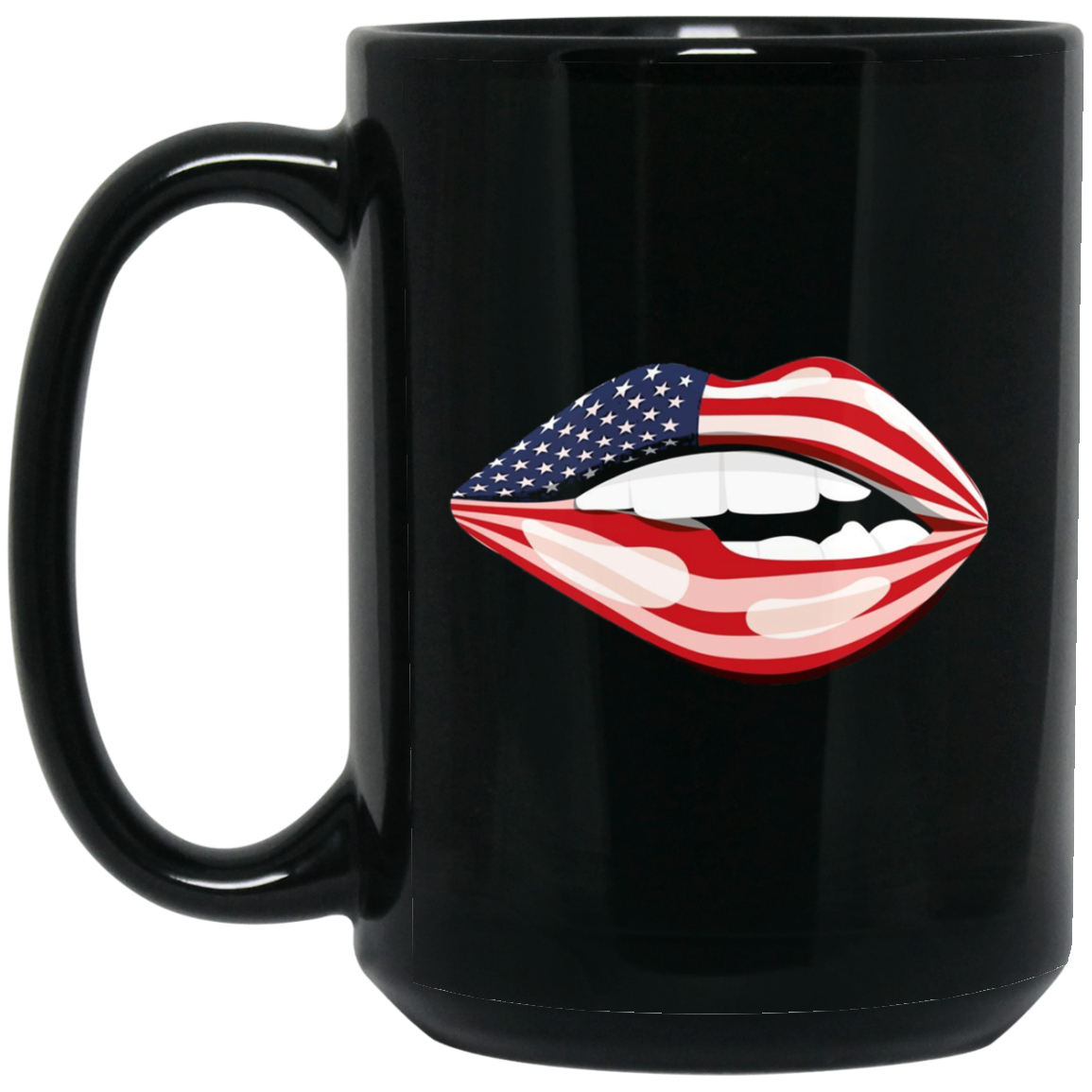 American USA Flag Lips - Independence Day 4th July Shirt