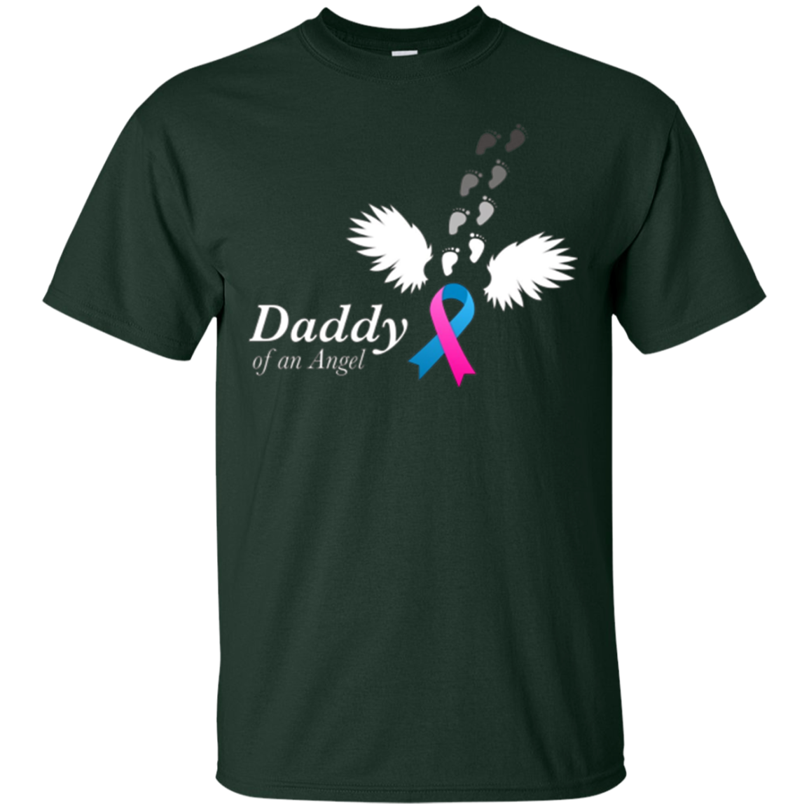 Angel Daddy T-Shirt. Miscarriage Awareness Infant Loss Tee