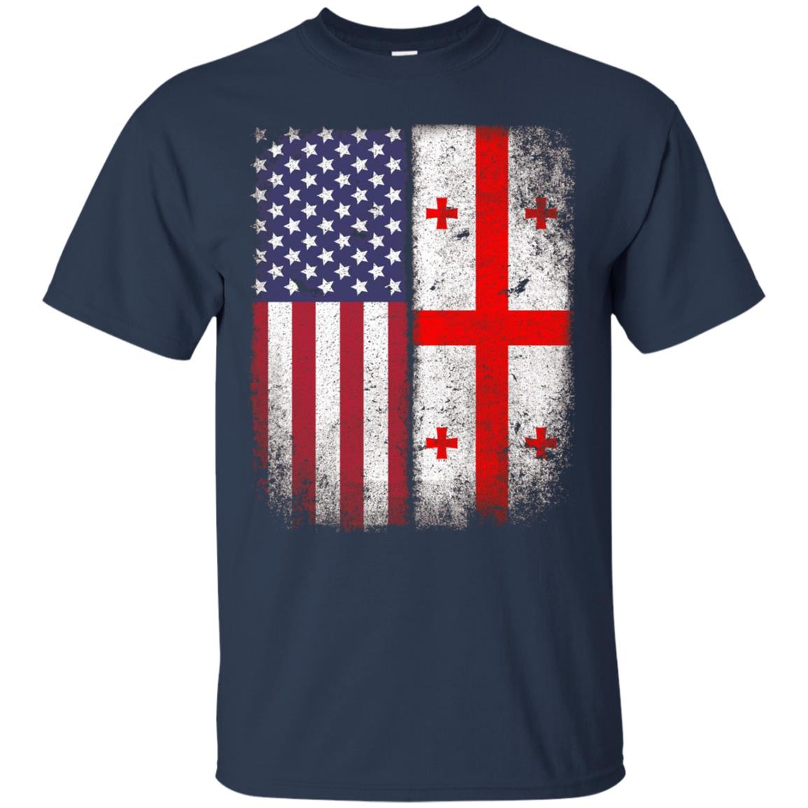 American Georgian Flag T-shirt Georgia Republic Country