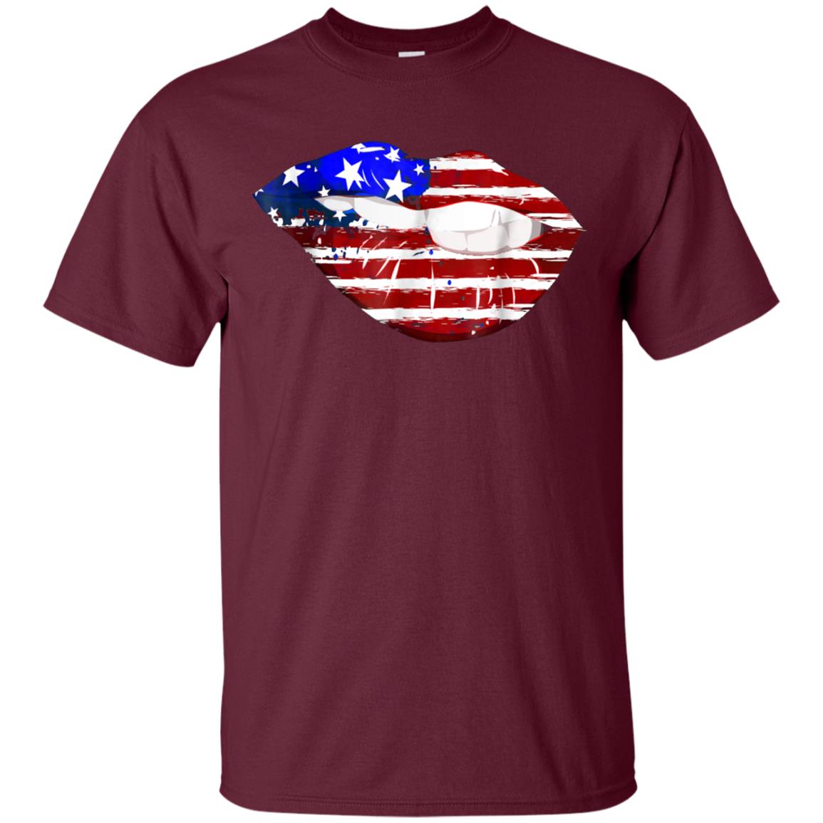 American Flag Sexy Lips Shirt -July 4th Gift