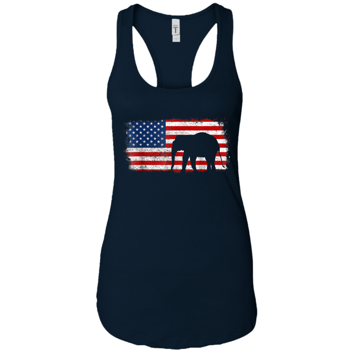 ASIAN ELEPHANT American Flag Vintage T-Shirt