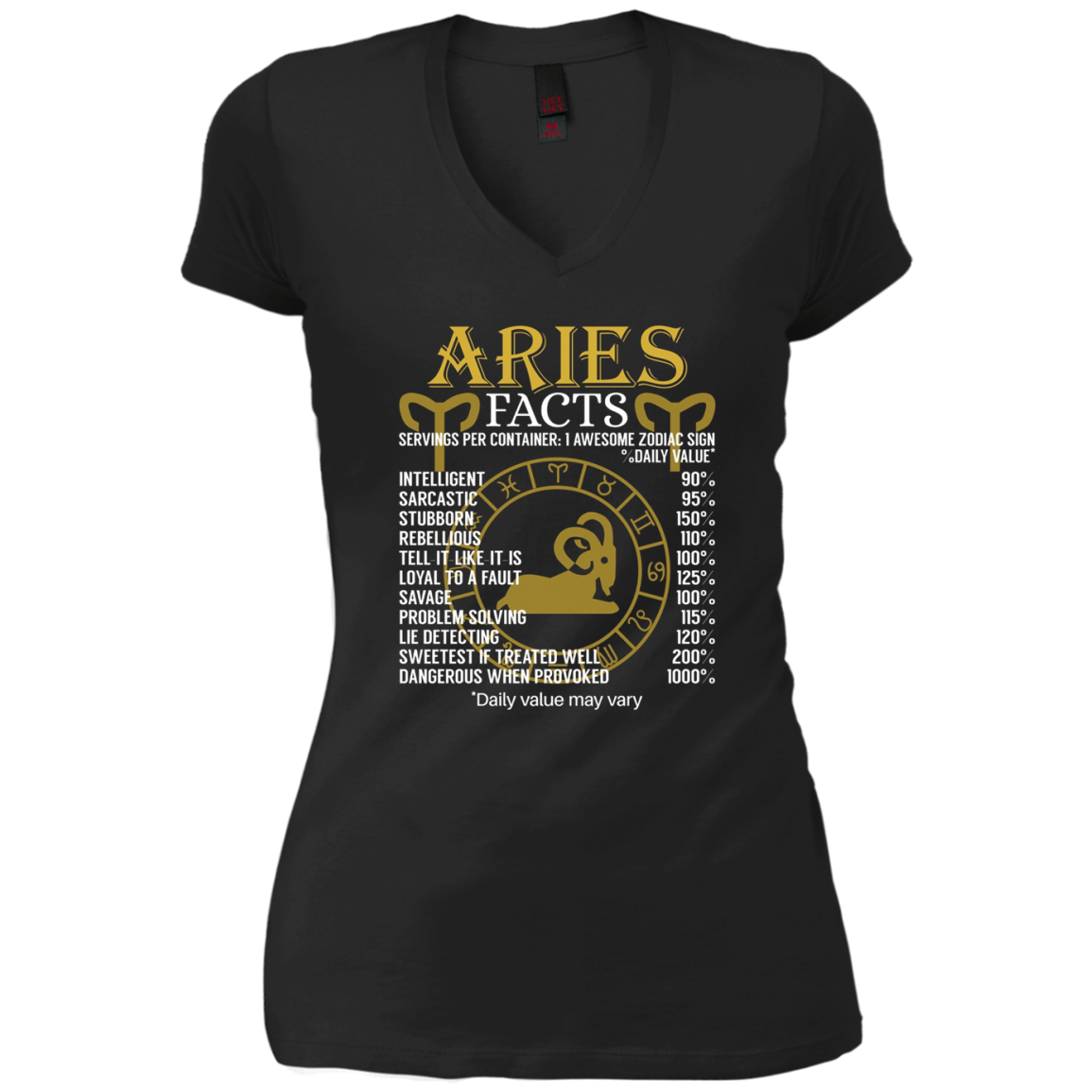 Aries Facts Zodiac Sign T-Shirt