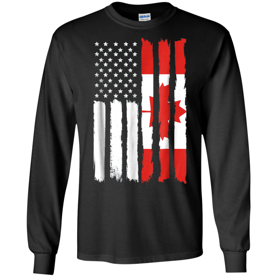 American Canada Patriotic Flag T-shirt