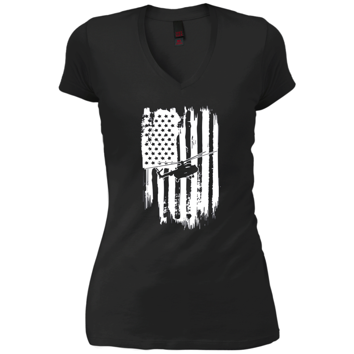 American Flag T-Shirt For Helicopter Pilot Or Fan Patriotic