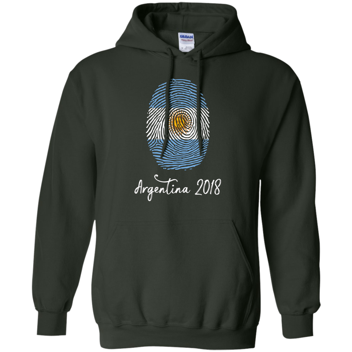 Argentina Shirt 2018 Thumbprint Soccer Flag Design