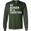 Image of Alzheimer's Awareness T Shirt For Nephews Purple Ribbon Tee