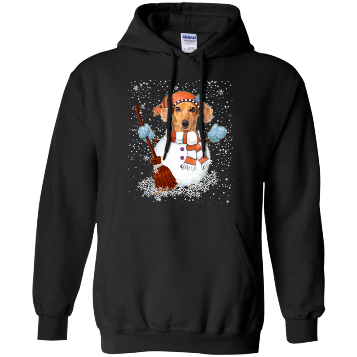 Christmas Snowman Dachshund Funny T-shirt