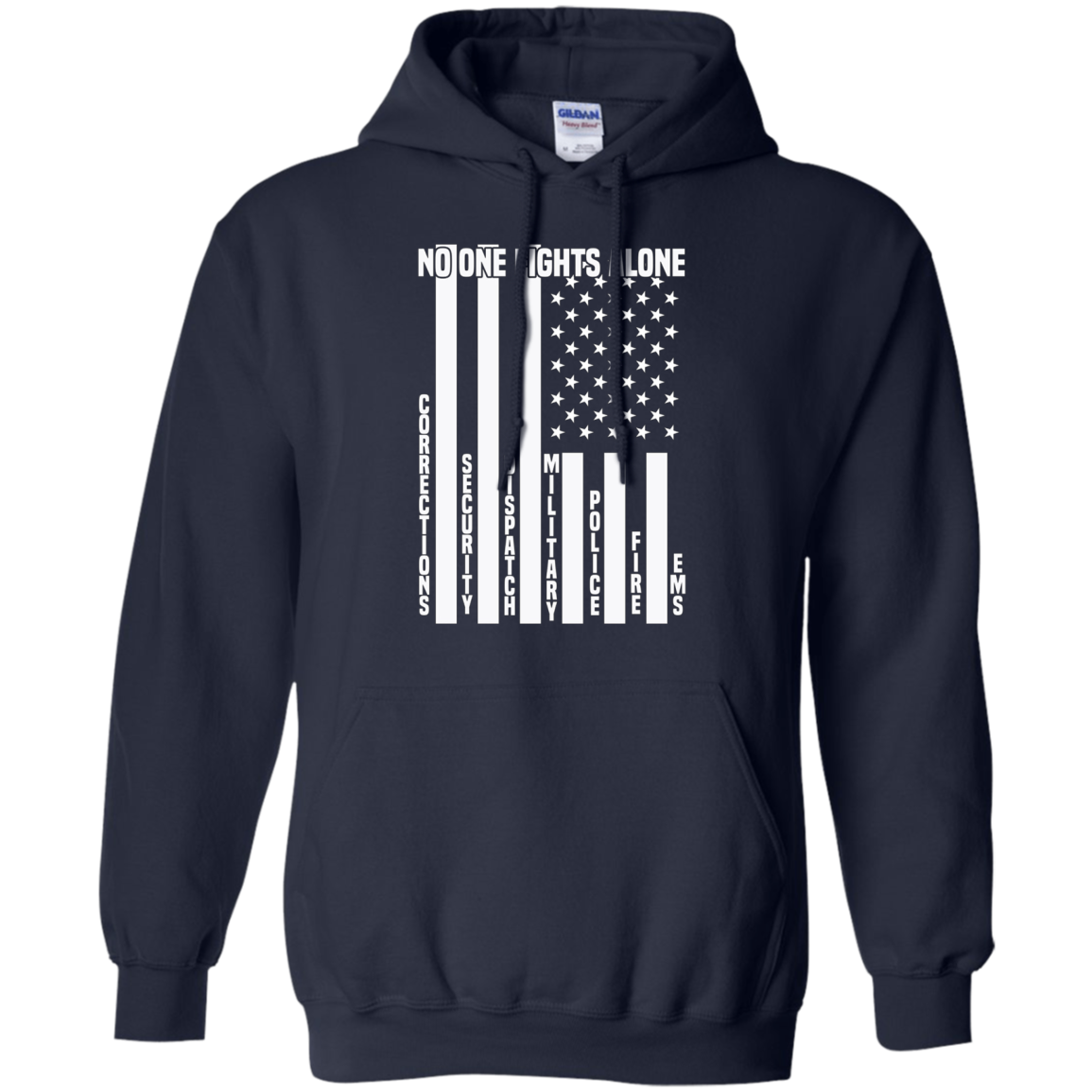 American Flag No One Fights Alone Pride Ems Police T-Shirt