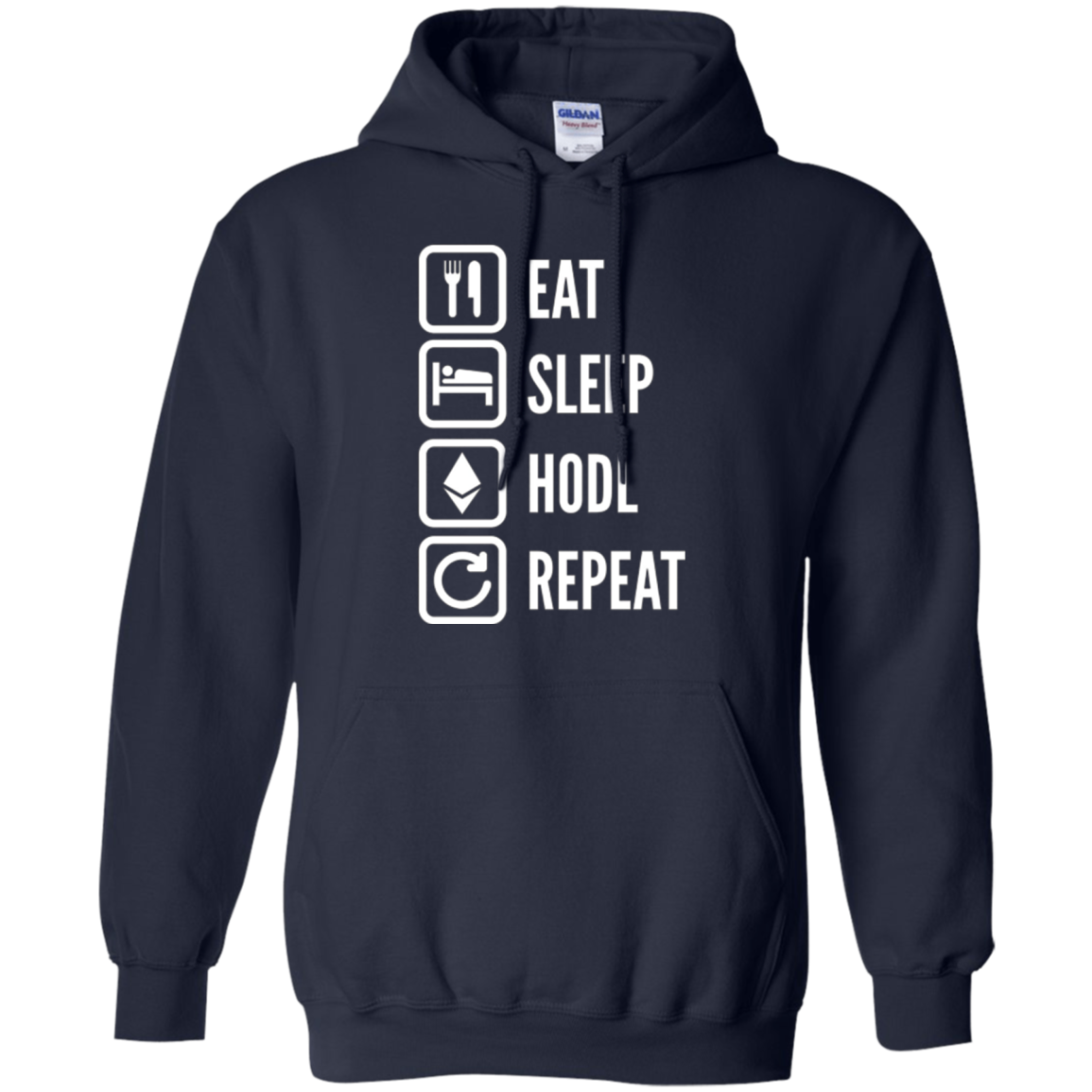 "Eat, Sleep, Hodl, Repeat" Ether T-Shirt