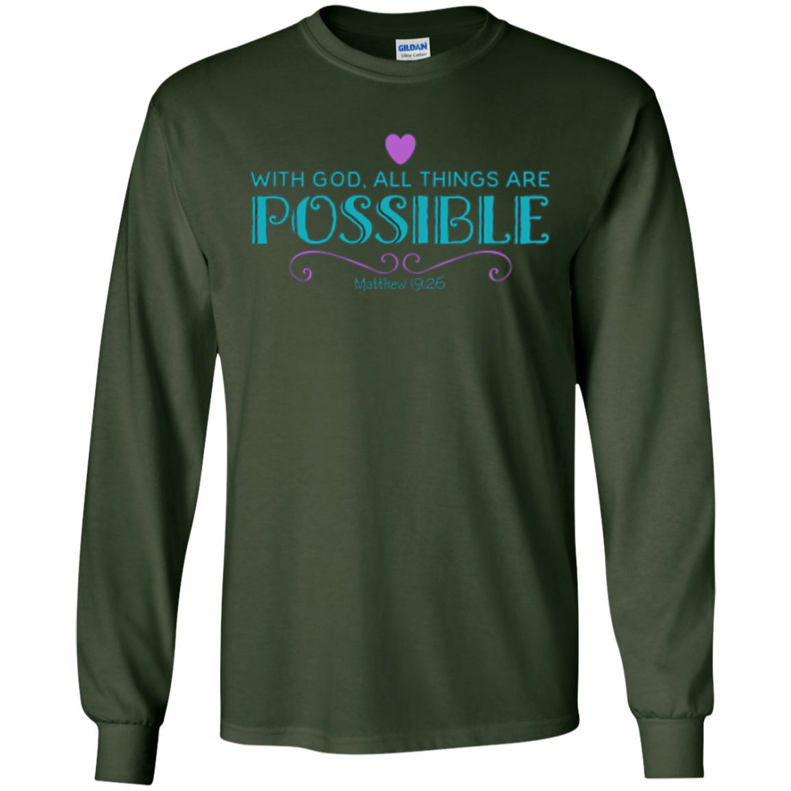 With God All Things Are Possible Bible Verse T-shirt