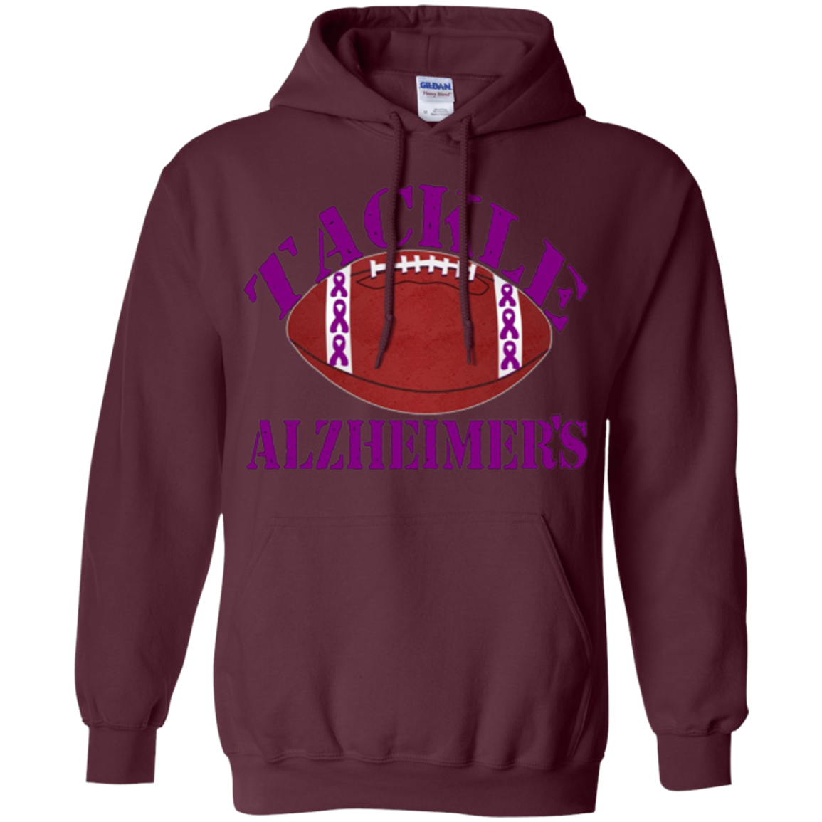 Alzheimer Awareness Purple Ribbon T Shirt For Football Fans