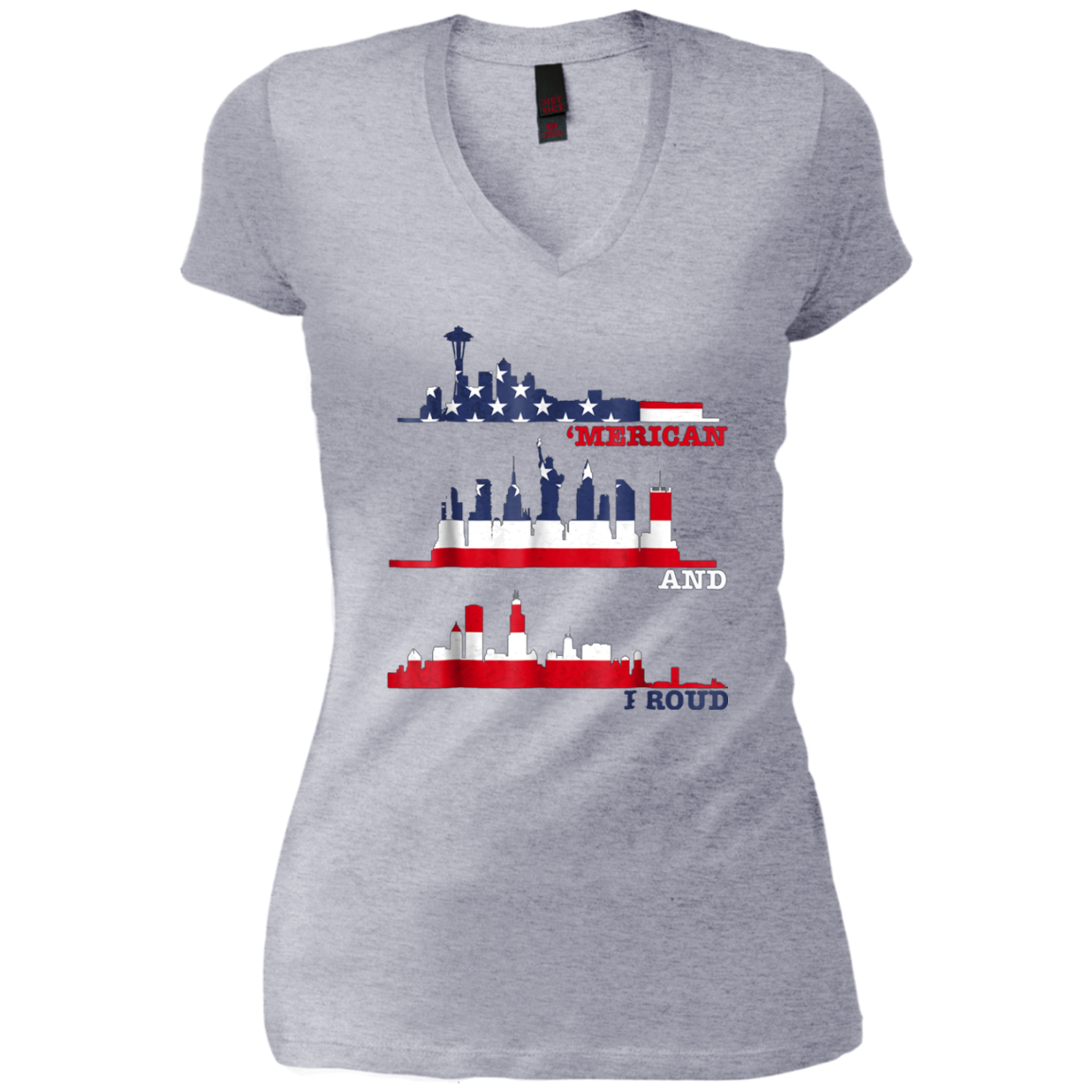 'Merican and Proud Awesome Patriotic 4th July T-Shirt