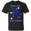 Image of Ruban de conscience d'Apraxia avec le T-shirt de cœurs