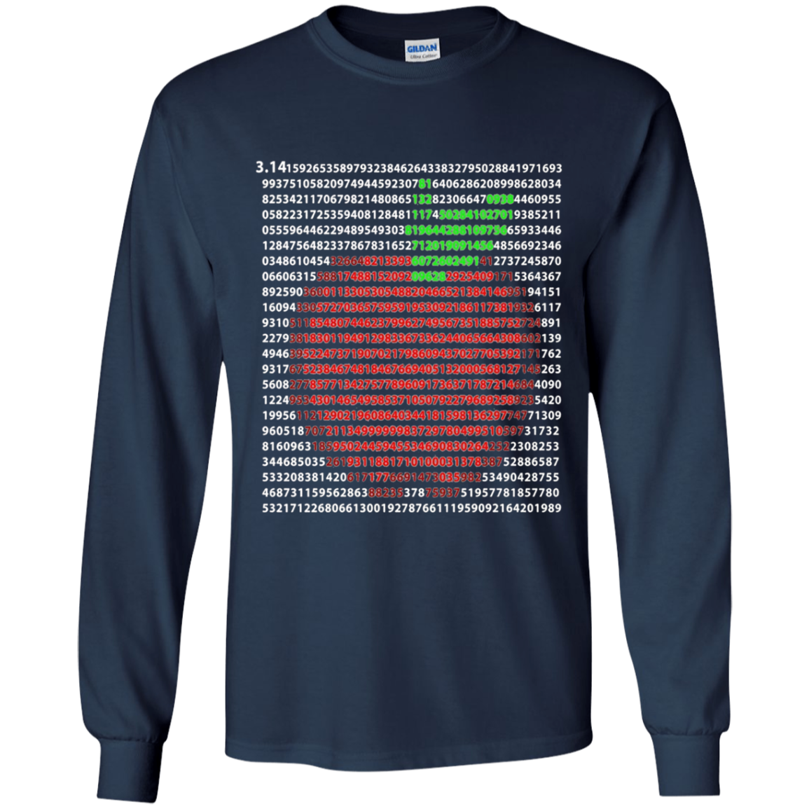 Apple Pi Day Shirt 3.14 First 1,000 Digits | FUNNY PI SHIRT