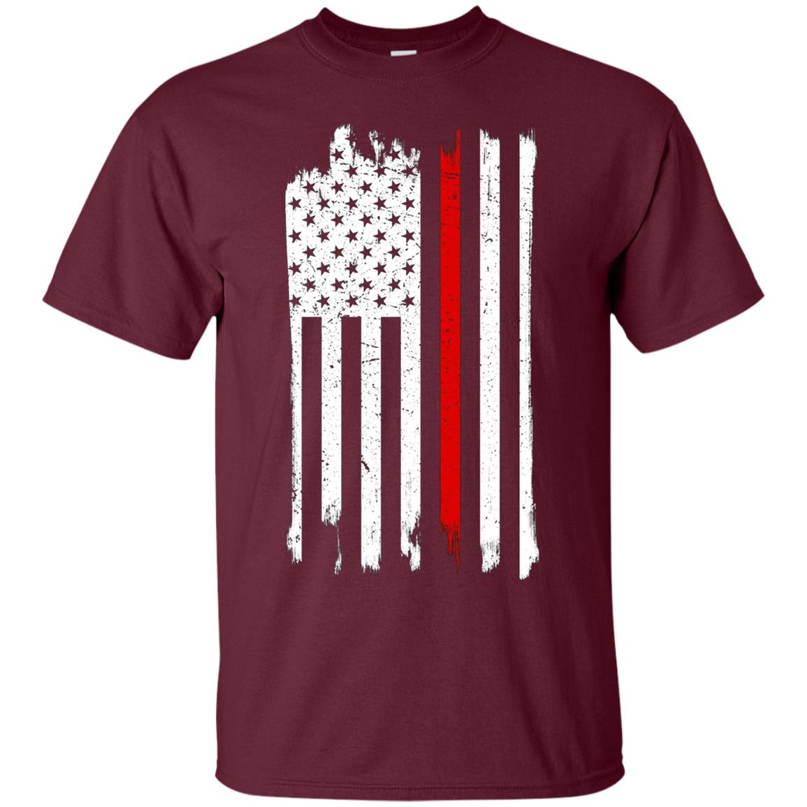 American Flag Red Line USA Patriot July 4th Sleeves Shirt