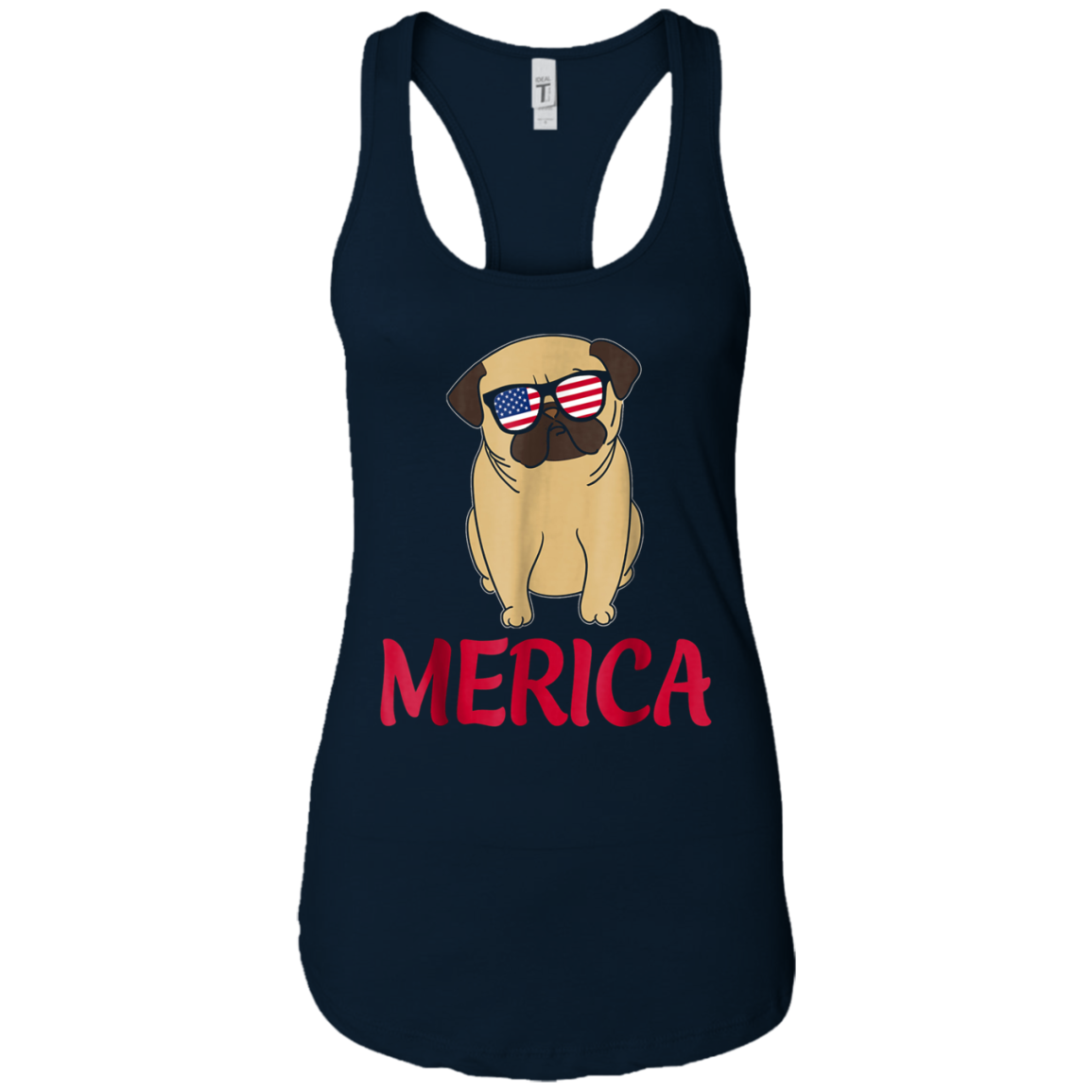 American Flag Pug T-Shirt 4th July Shirt Gift 2018