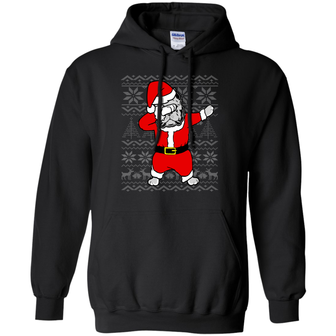 American Bully Dabbing Santa Claus Xmas