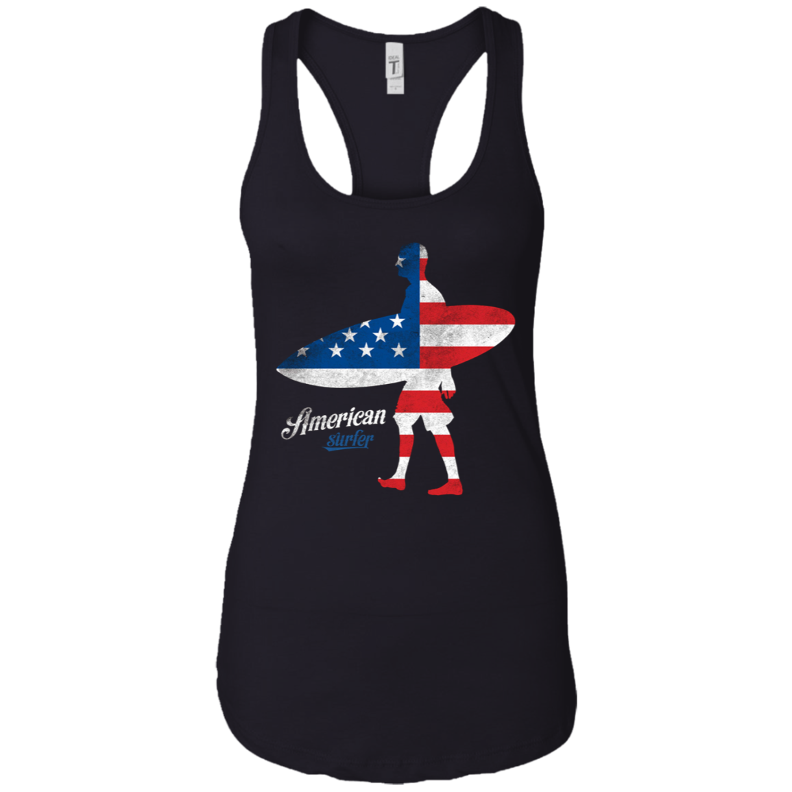 American Flag Surfer Tee Shirt USA Love Surfing Surf Gifts