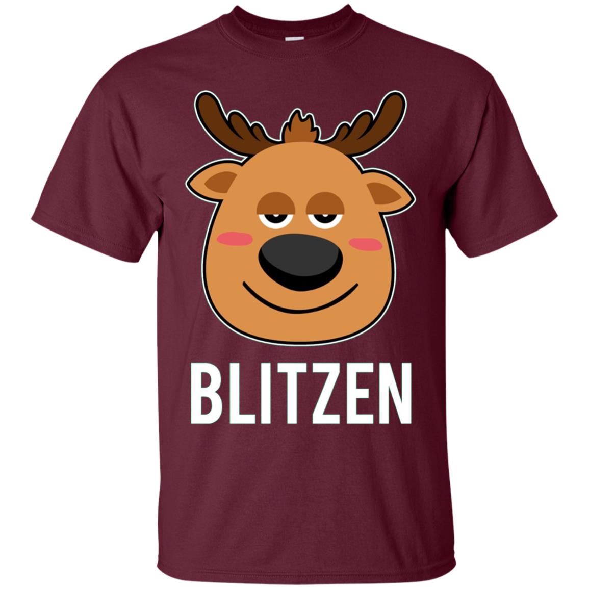 Santa Reindeer Blitzen T-Shirt Christmas Group Costume Tee